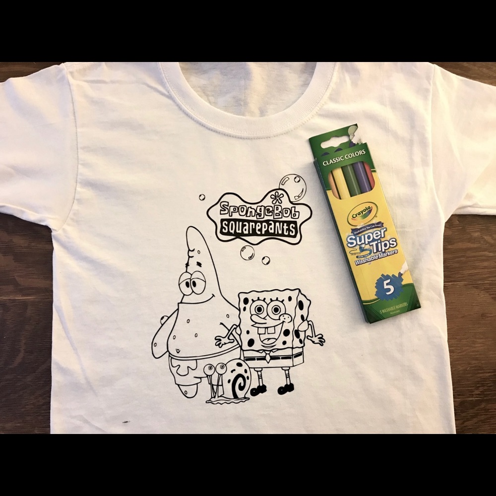 Coloring page SpongeBob t-shirt